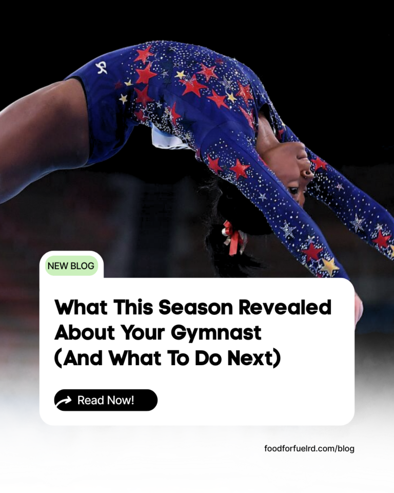 Gymnast performing a dynamic move