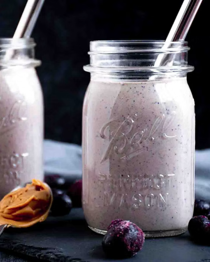 a blueberry banana smoothie